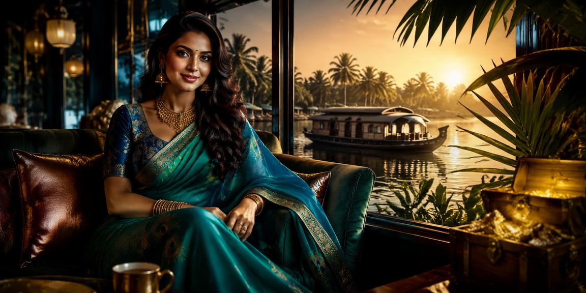 Kerala backwaters casino entertainment in saree